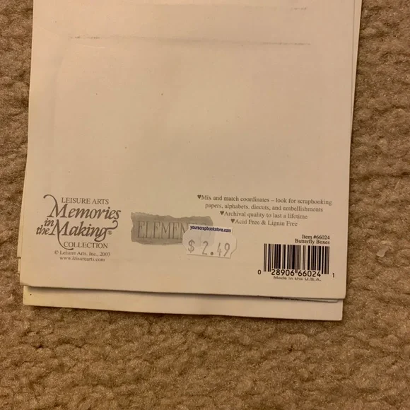 Free item: Scrapbook supplies: four sheets of butterfly stickers labels #1 - Picture 2 of 3